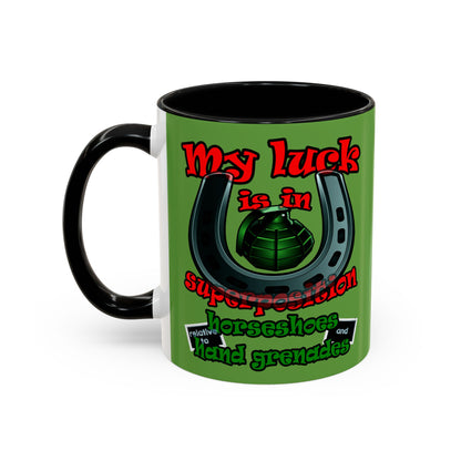 my luck - Accent Mug (green)