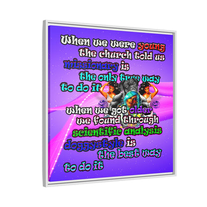 doggystyle - framed canvas art (purple-pink wave)