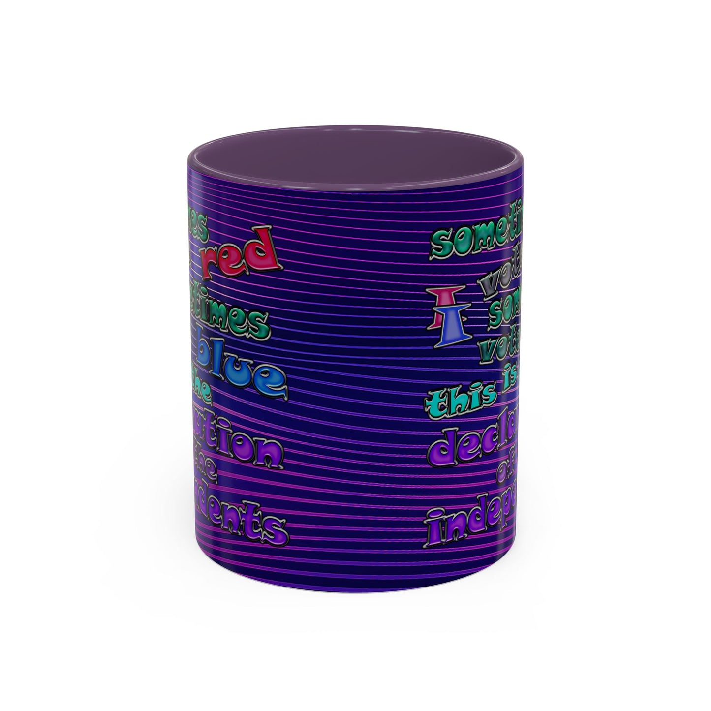 declaration of the independents - Accent Mug (purple wave)