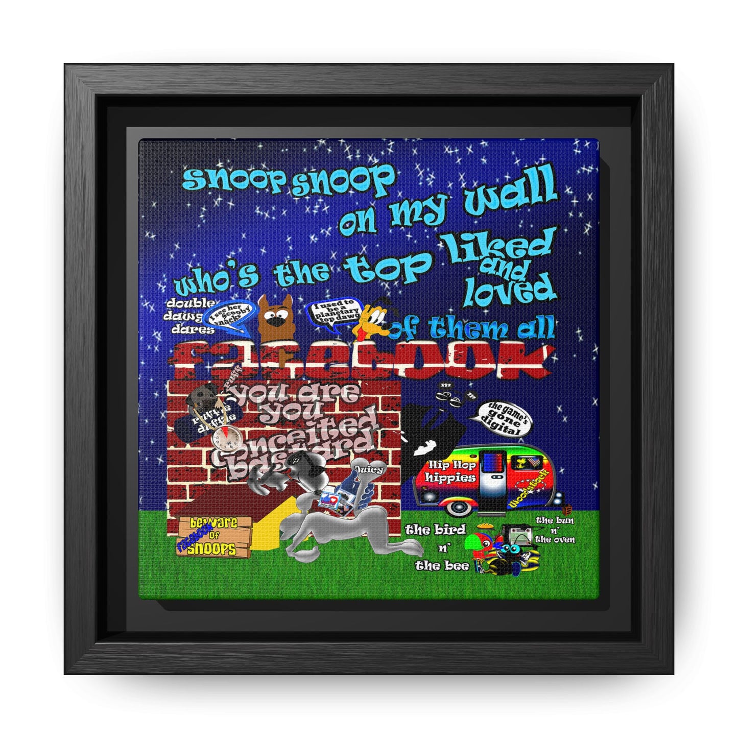 snoops - framed canvas art