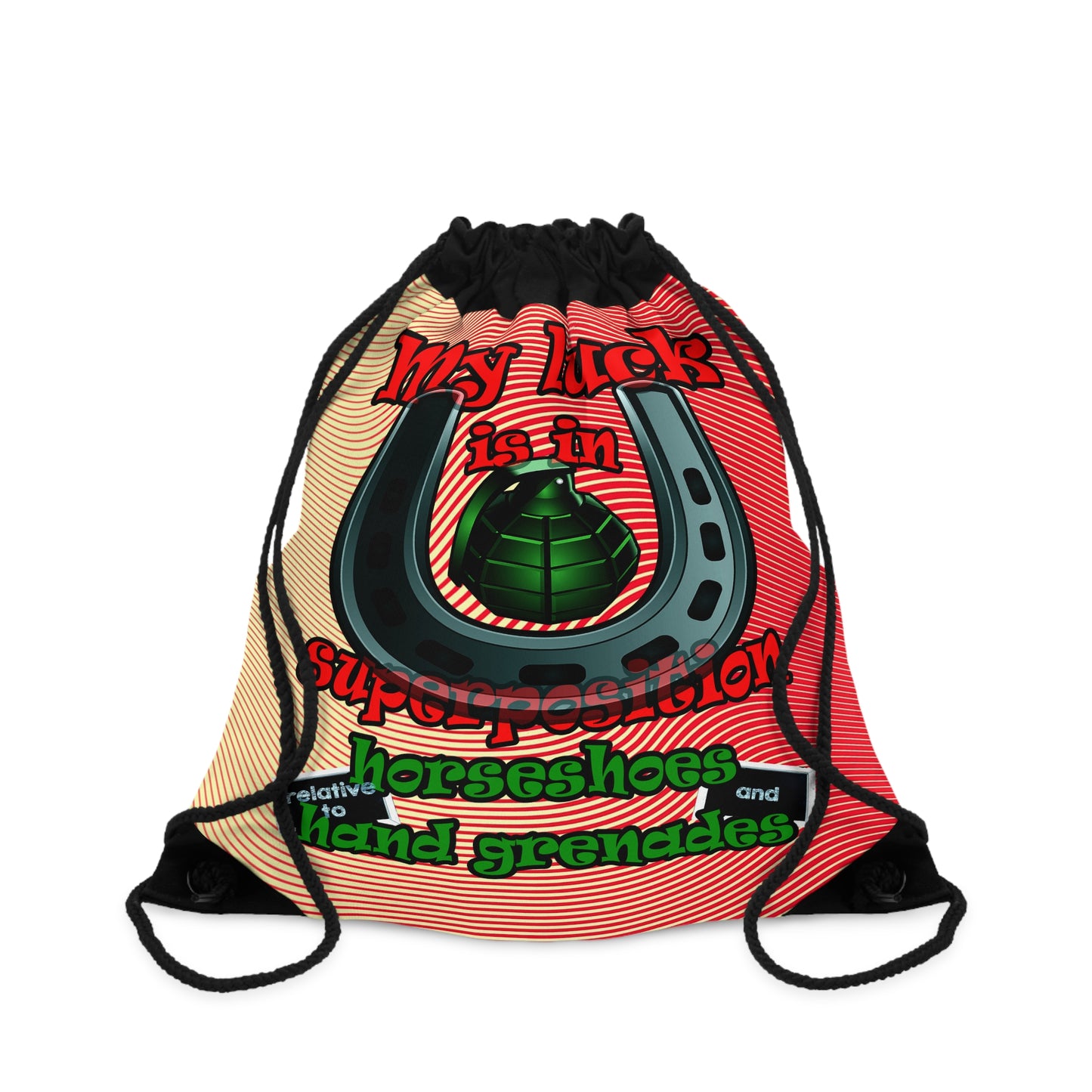 my luck - Drawstring Bag (yellow-orange wave)
