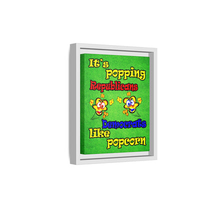 popping like popcorn - framed canvas art (green turf)
