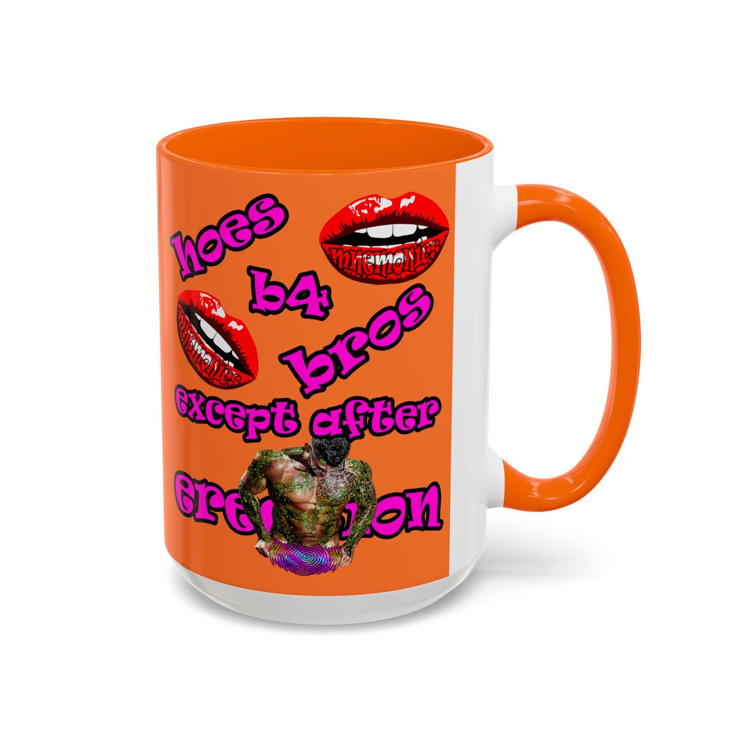 hoes b4 bros - Accent Mug (crusta)