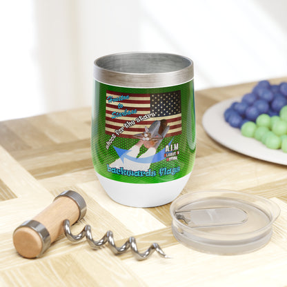 shoot for the stars - Chill Wine Tumbler (logo green)