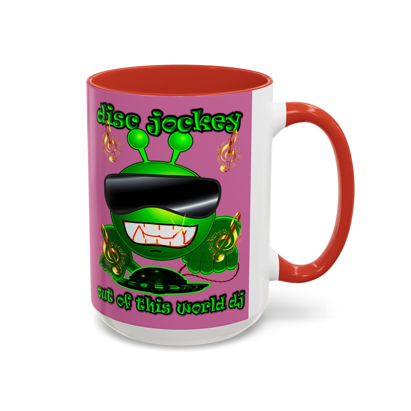 disc jockey - Accent Mug (light pink)