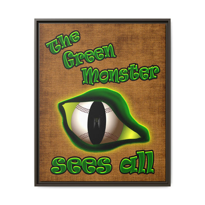 green monster - framed canvas art (brown papyrus)