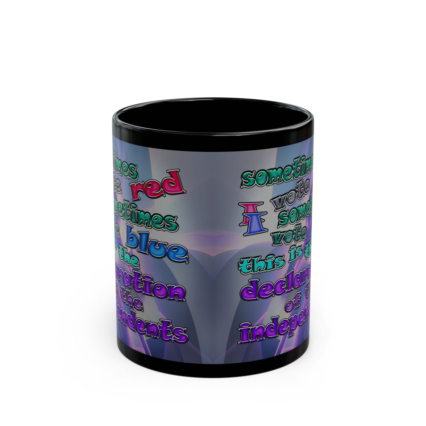 declaration of the independents - Black Mug (grey-pink wave)