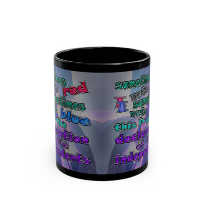 declaration of the independents - Black Mug (grey-pink wave)