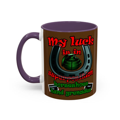 my luck - Accent Mug (brown)