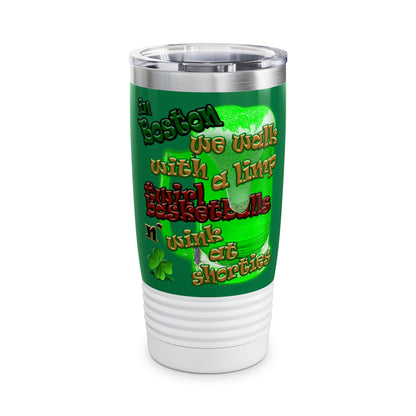celtics logo - Ringneck Tumbler, 20oz (dark green)