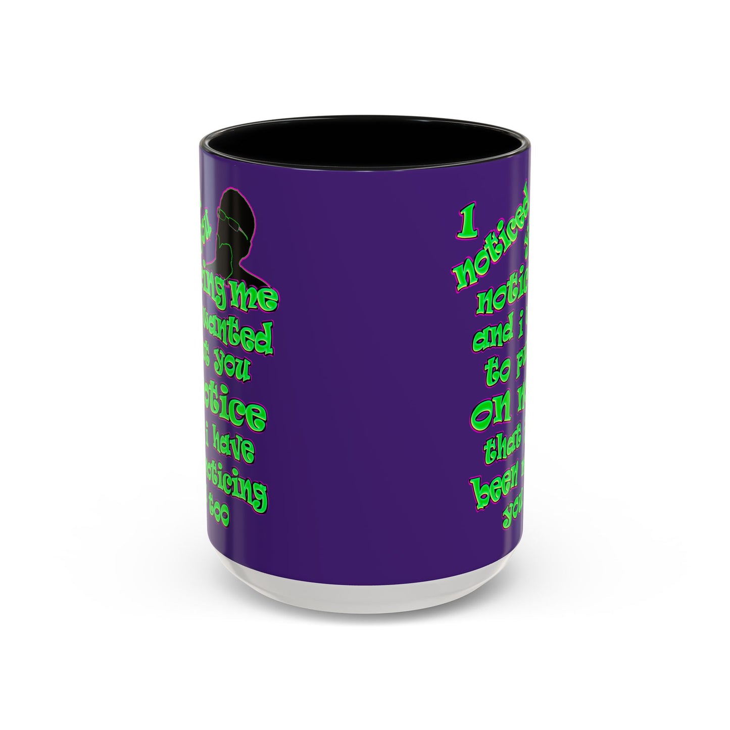 noticed you noticing - Accent Mug (purple)