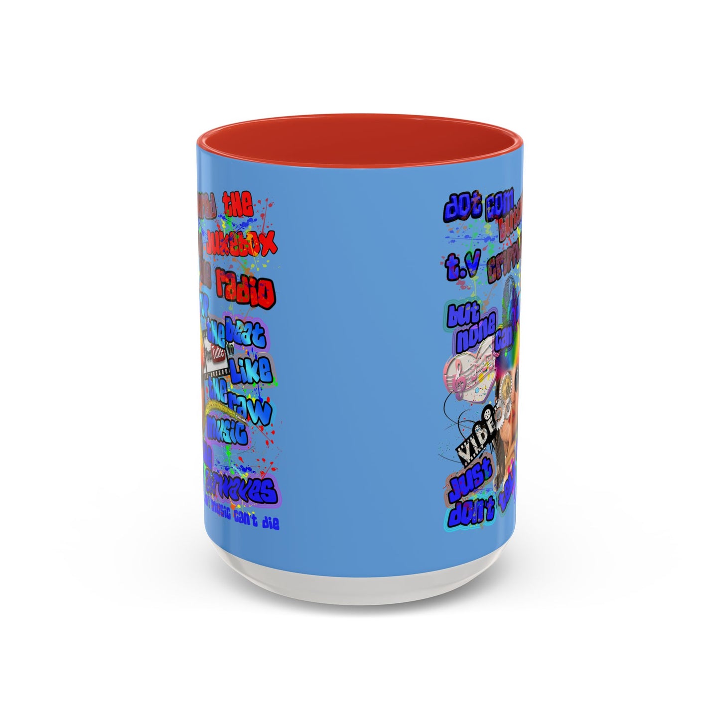 drop the beat - Accent Mug (light blue)