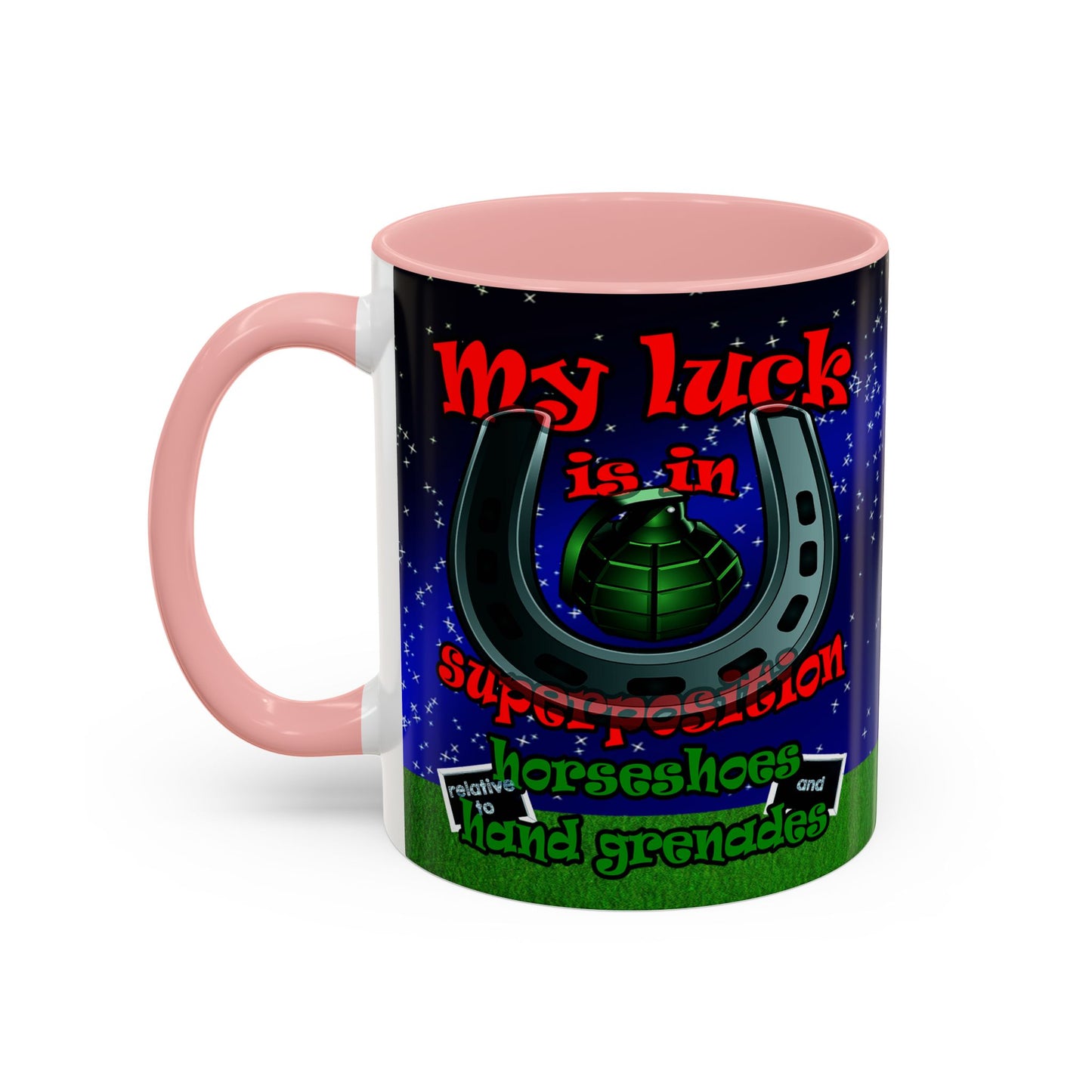 my luck - Accent Mug ('snoops' background)