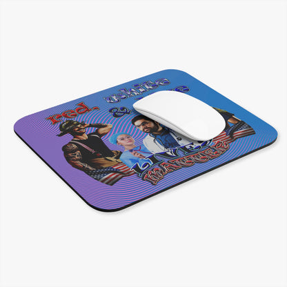 rw&b lives matter - Mouse Pad (Rectangle) (light blue-purple wave)