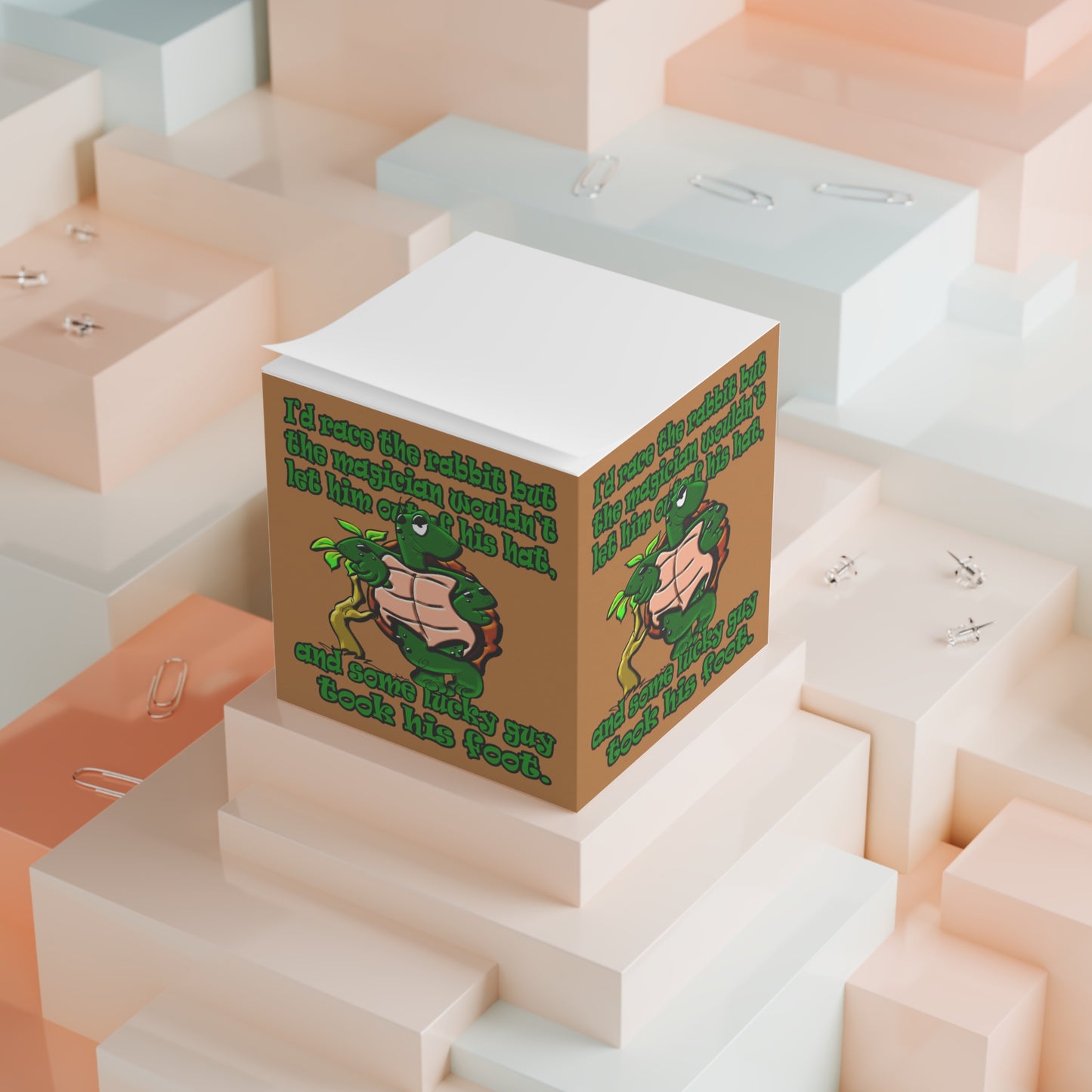 turtle race - note cube (light brown)