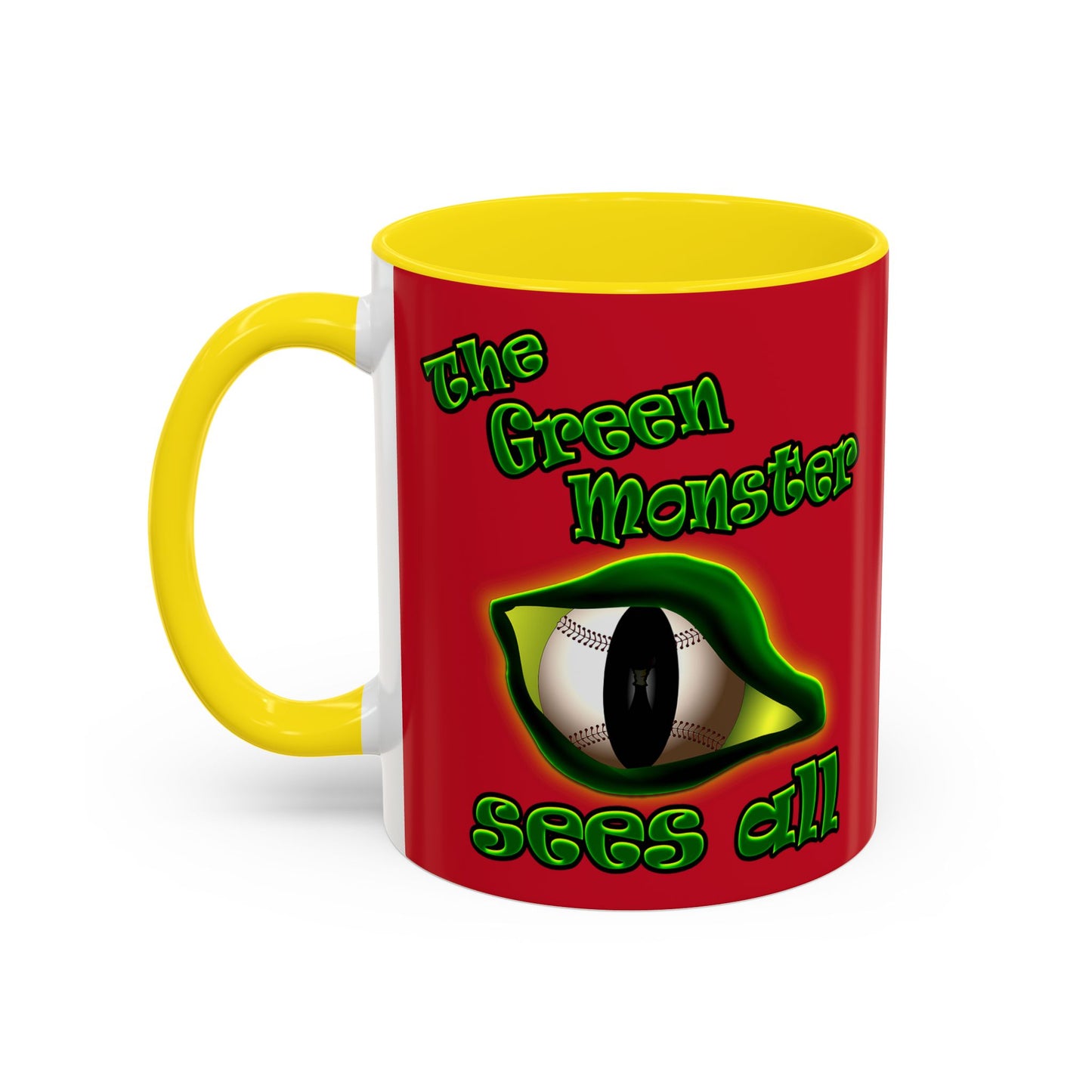 green monster - Accent Mug (dark red)