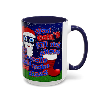 santa's shoes - Accent Mug ('snoops' background)