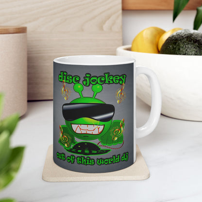 disc jockey - White Mug (grey-light grey)