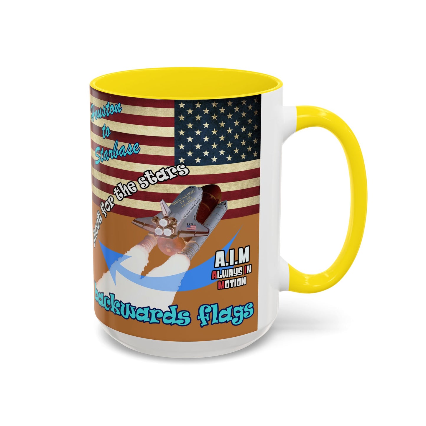 shoot for the stars - Accent Mug (light brown)