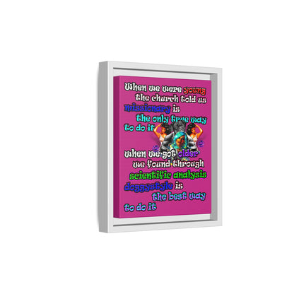 doggystyle - framed canvas art (pink)