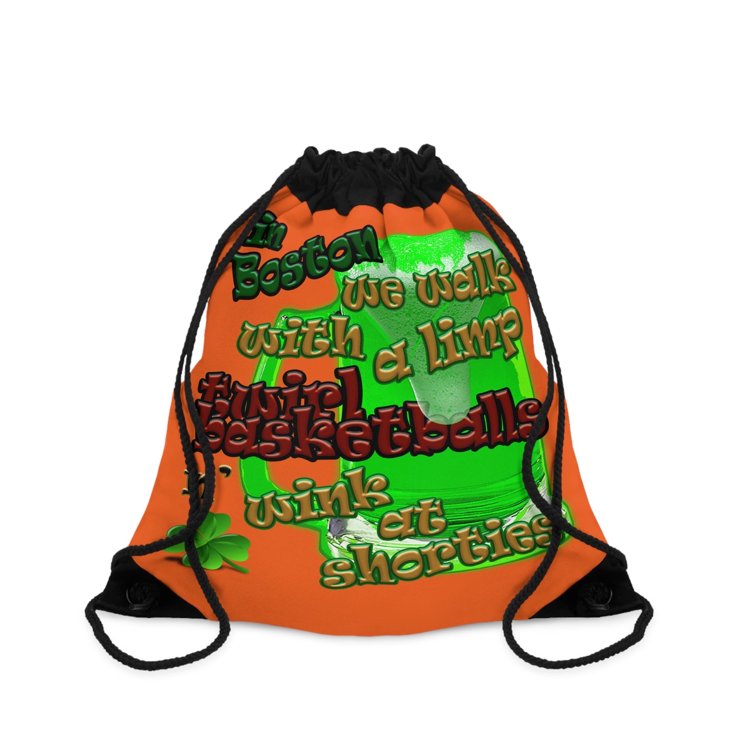 celtics logo - Drawstring Bag (orange)