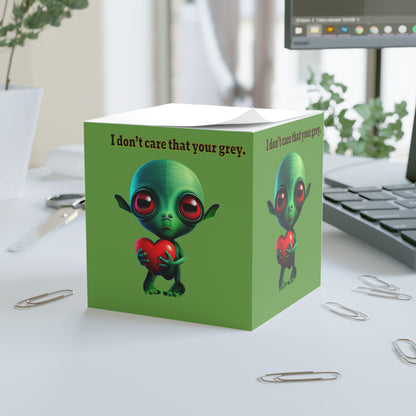 I don't care that your grey - note cube (green)