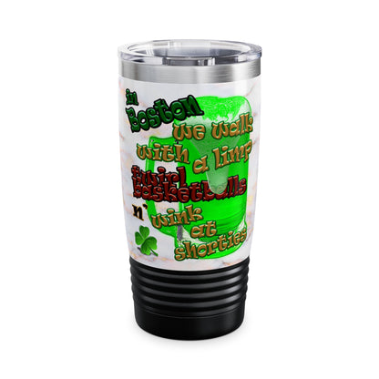 celtics logo - Ringneck Tumbler, 20oz (white marble)