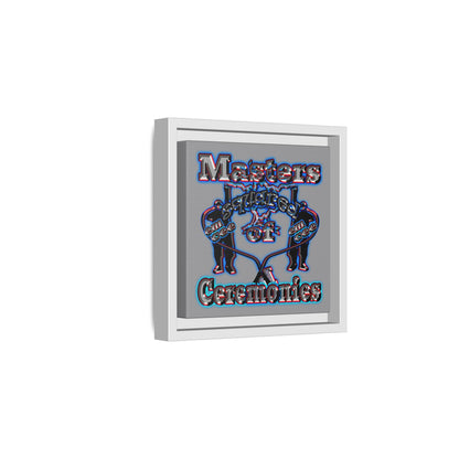 em cee squared - framed canvas art (grey)