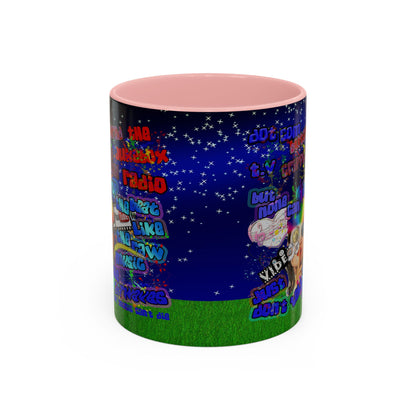 drop the beat - Accent Mug ('snoops' background)