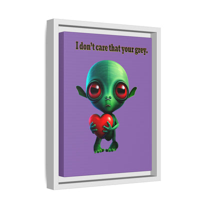 I don't care that your grey - framed canvas art (light purple)