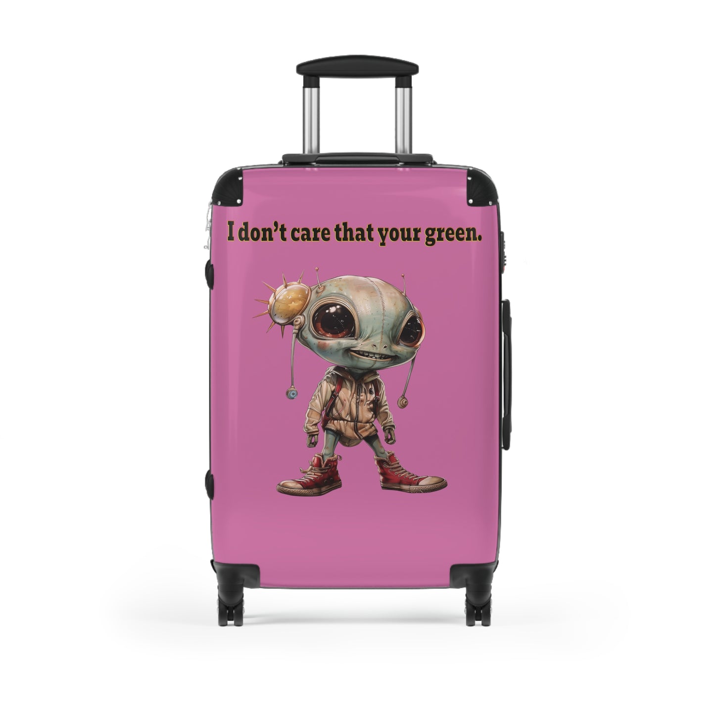 I don't care that your green - Suitcase (light pink)
