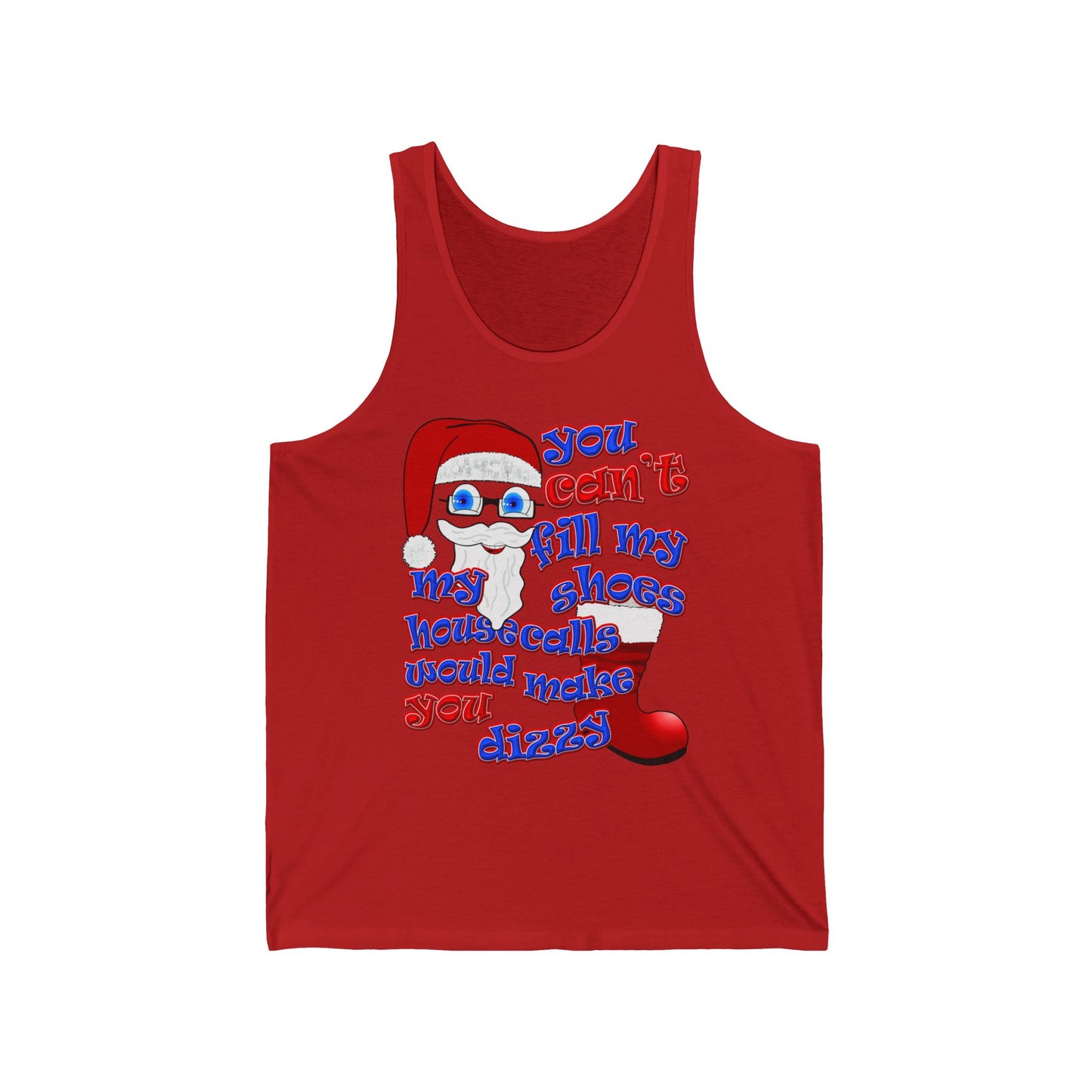santa's shoes - Unisex Jersey Tank