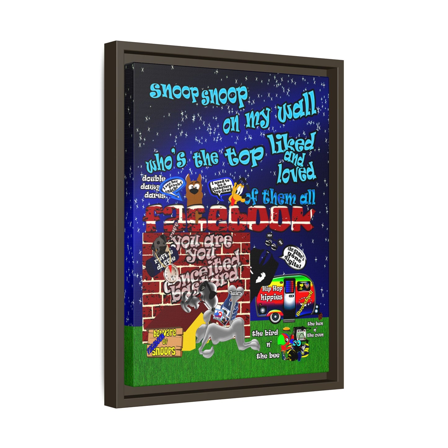snoops - framed canvas art