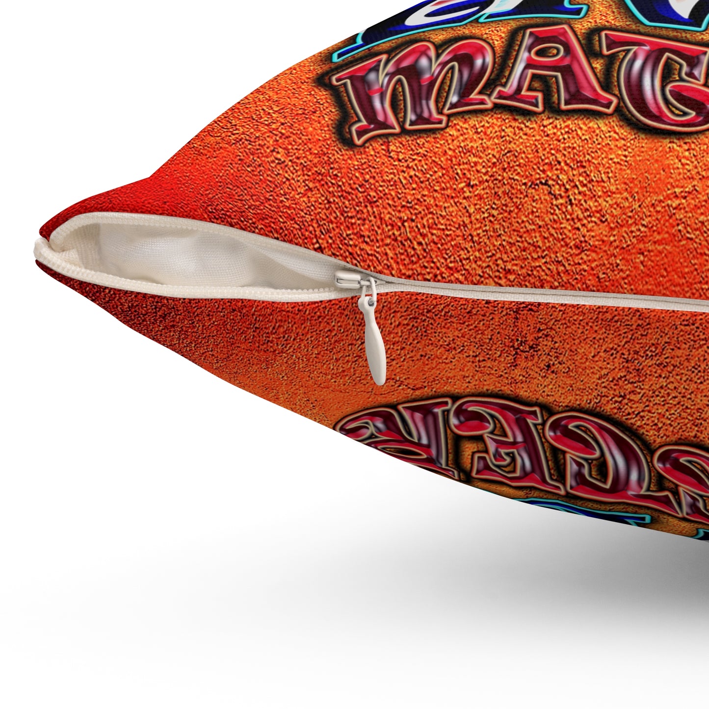 rw&b lives matter - Spun Polyester Square Pillow - (burnt orange)