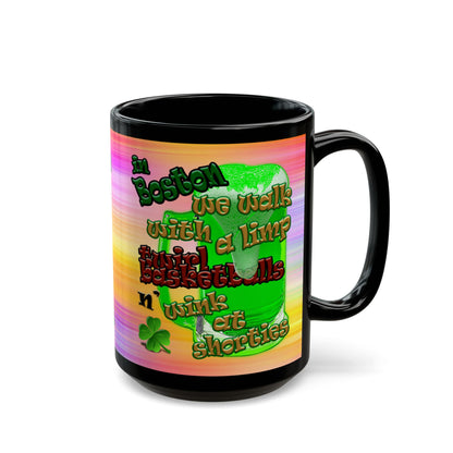 celtics logo - Black Mug (color blur)