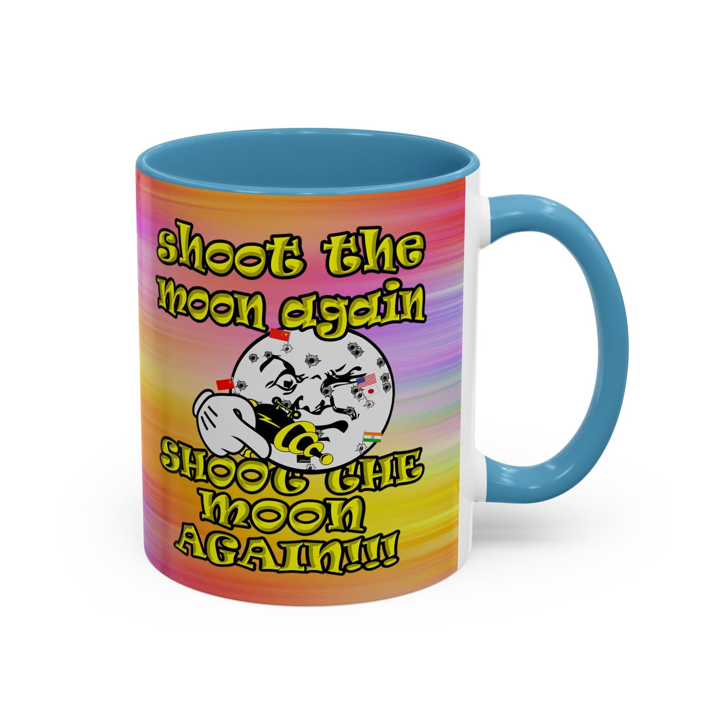 shoot the moon again - Accent Mug (color blur)