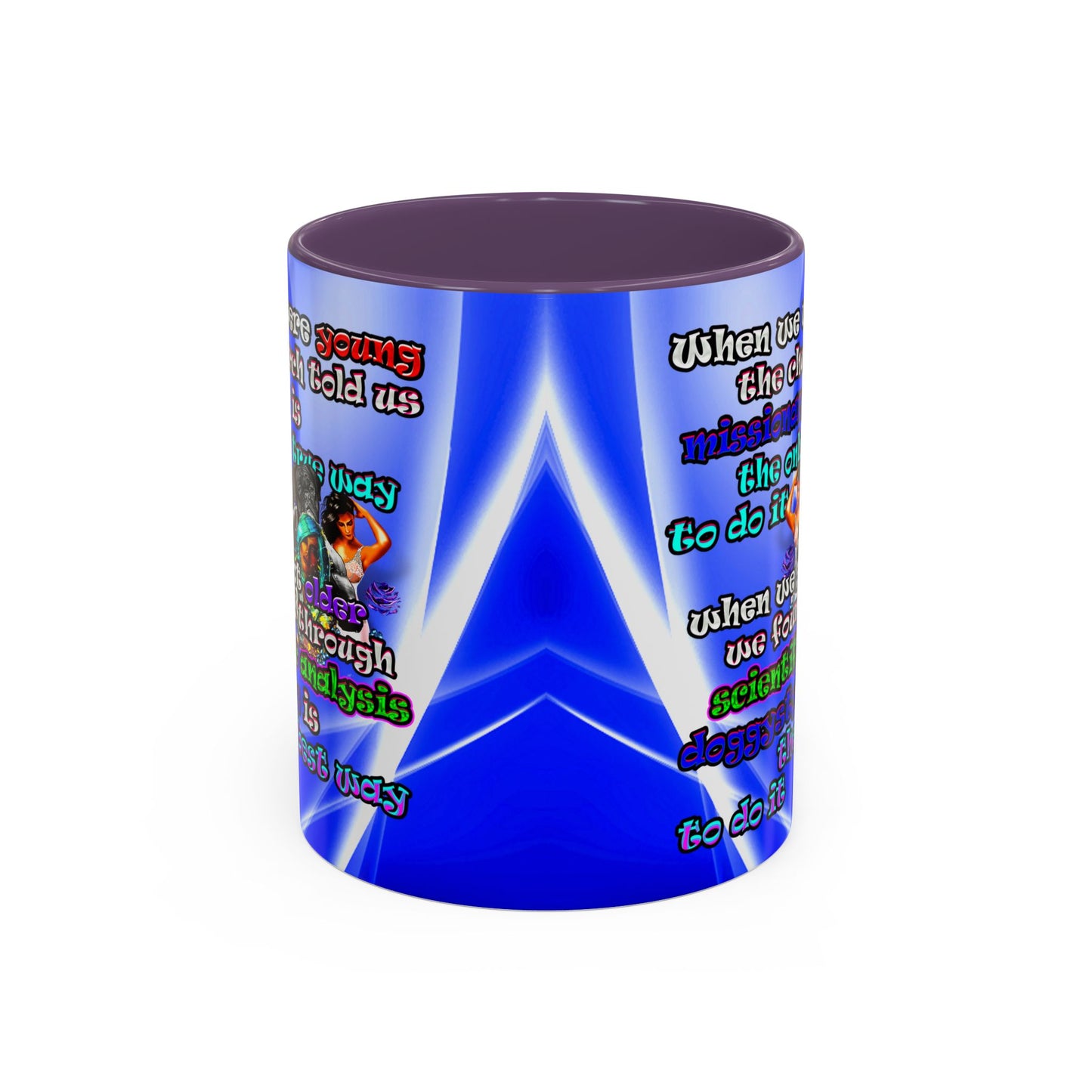 doggystyle - Accent Mug (blue-white wave)