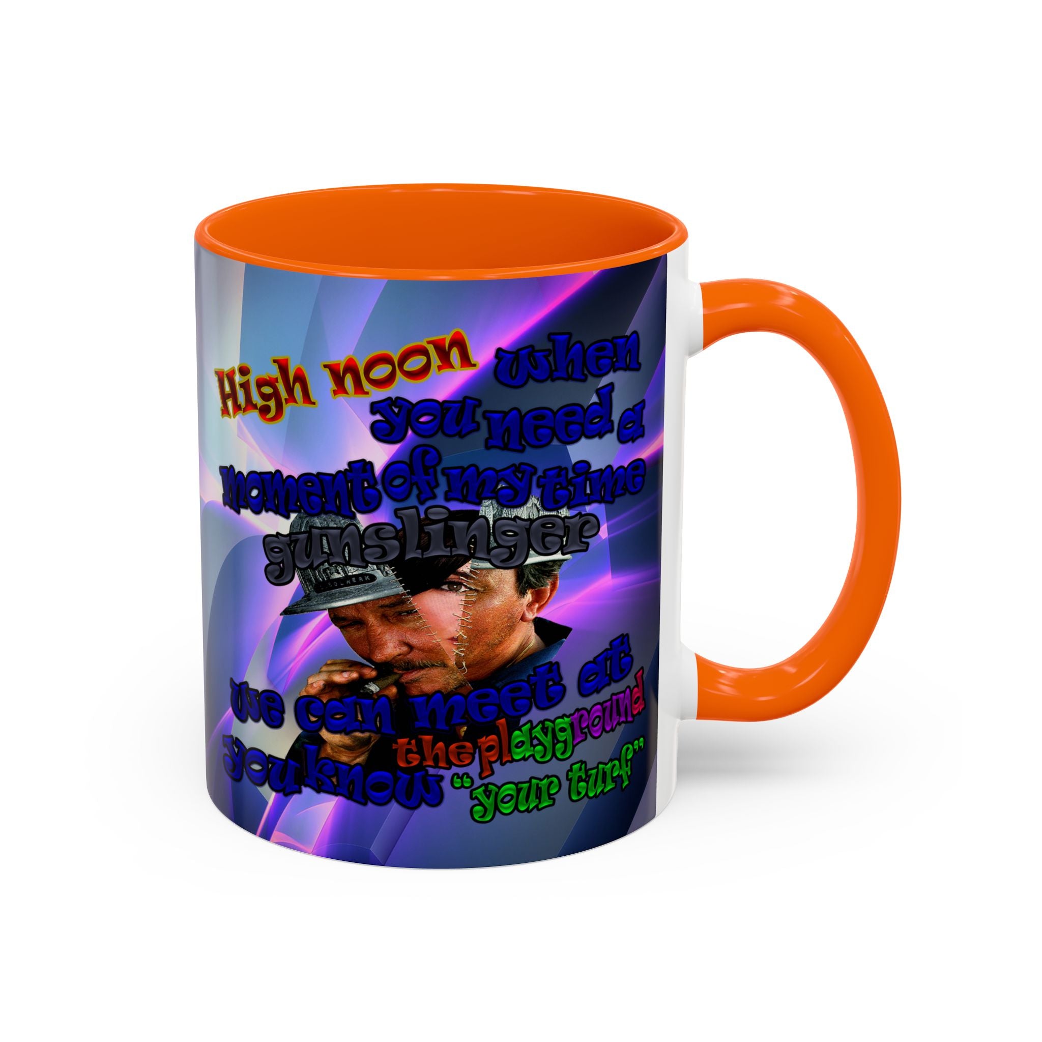 high noon - Accent Mug (grey-pink wave)