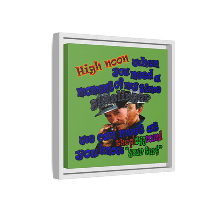 high noon - framed canvas art (green)