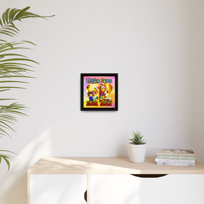love peace - framed canvas art (color blur)
