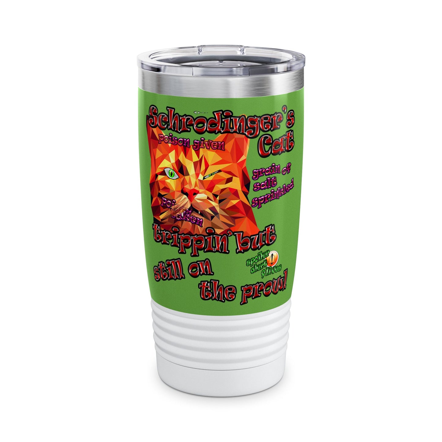 schrodinger's cat - Ringneck Tumbler, 20oz (green)