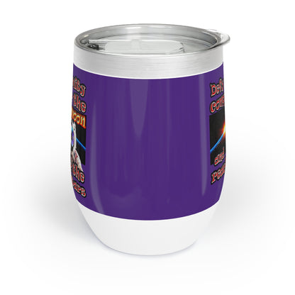 defy conquer reach - Chill Wine Tumbler (purple)