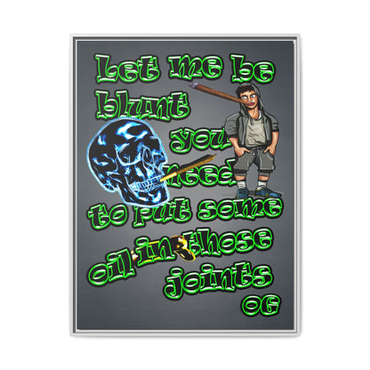 og - framed canvas art (grey-light grey)