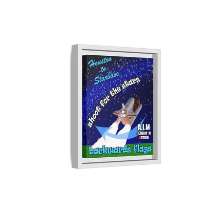 shoot for the stars - framed canvas art ('snoops' background)
