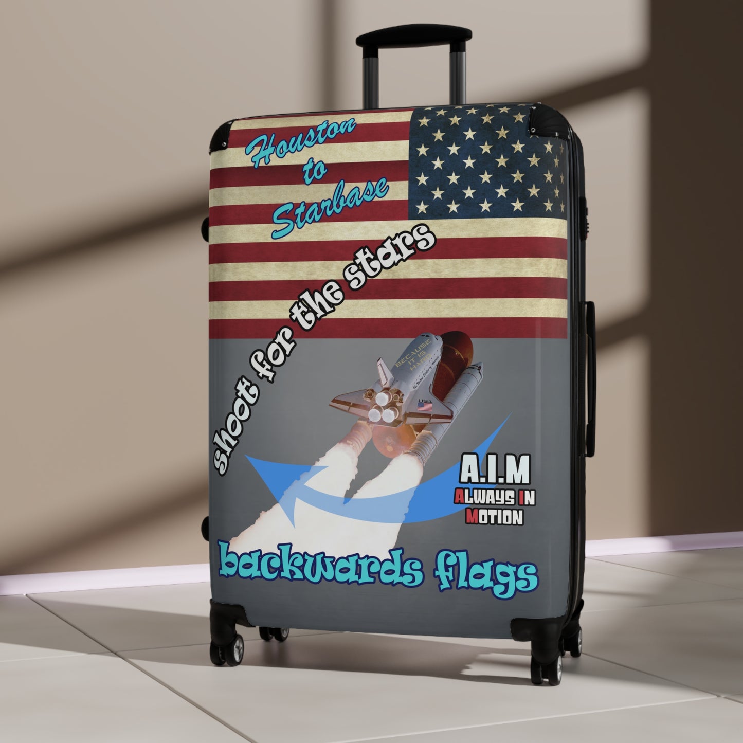shoot for the stars - Suitcase (grey-light grey)