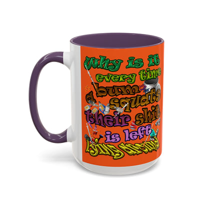 the bum's shit - Accent Mug (orange)