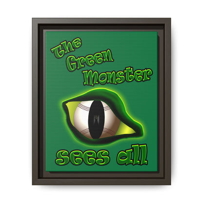 green monster - framed canvas art (dark green)