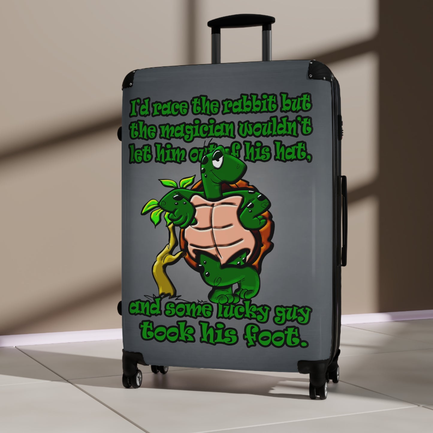 turtle race - Suitcase (grey-light grey)