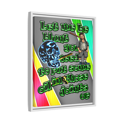 og - framed canvas art (rainbow split)