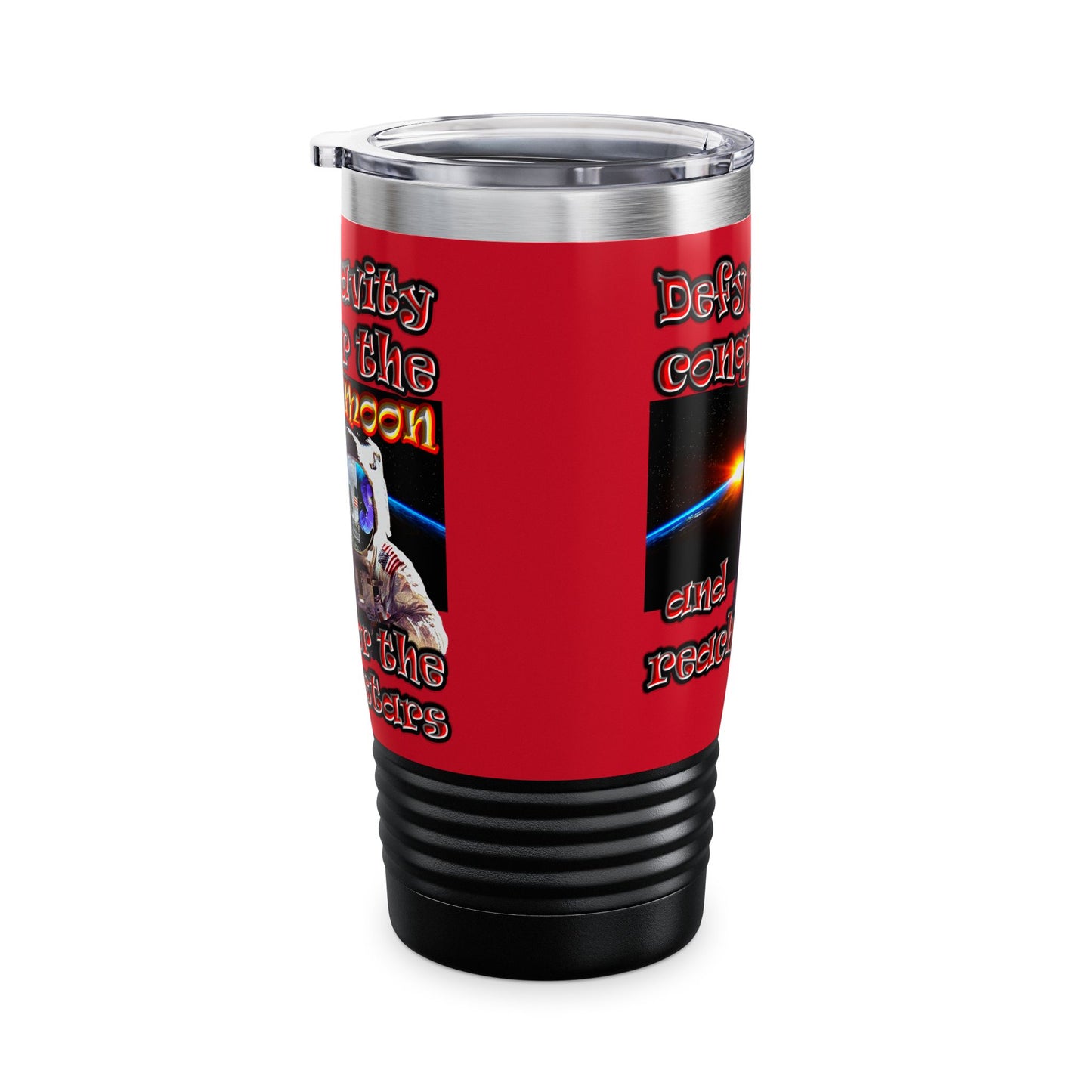 defy conquer reach - Ringneck Tumbler, 20oz (dark red)